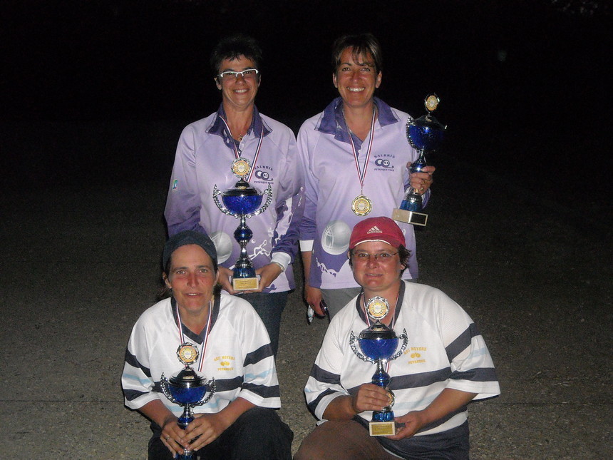 chamionnat doublettes féminines : victoire de Salbris