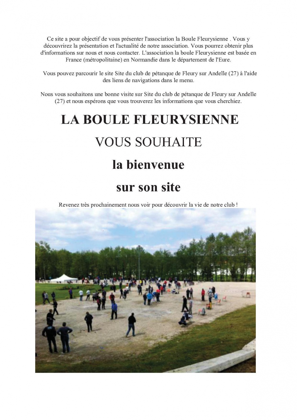 la boule fleurysienne 27 la boule fleurysienne 27