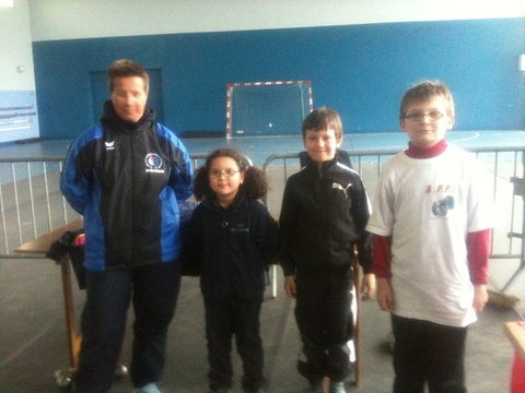 Marine, Axel et Benjamin et leur Coach