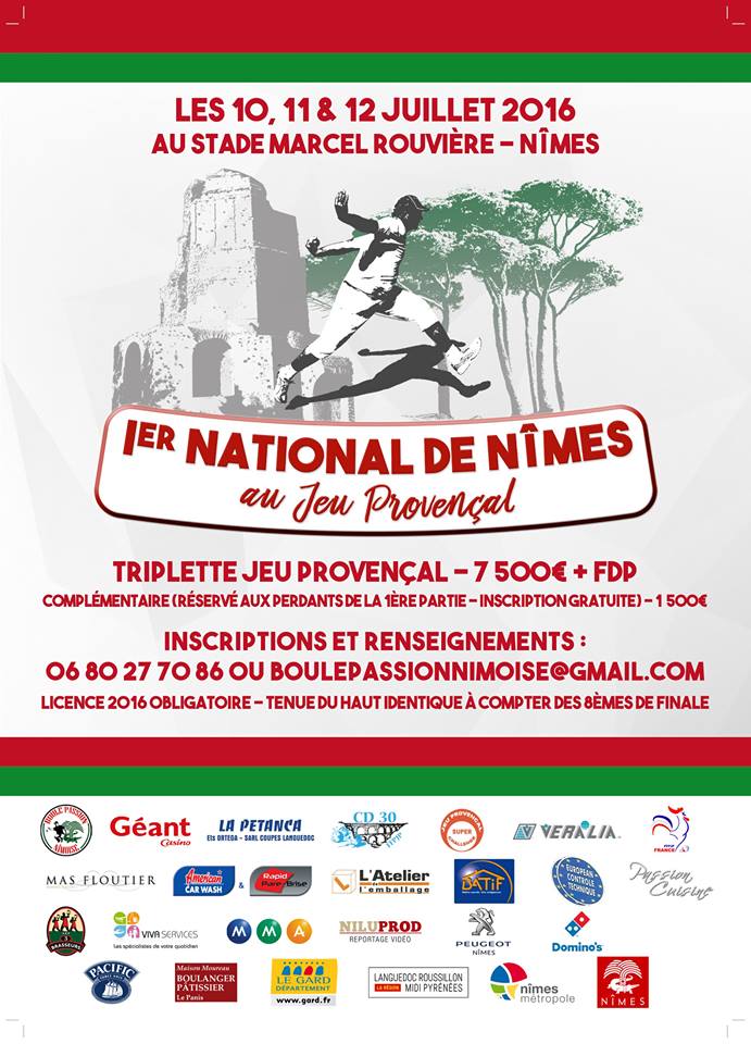 Nouveau départ pour le Jeu Provençal à Nîmes avec une belle affiche !