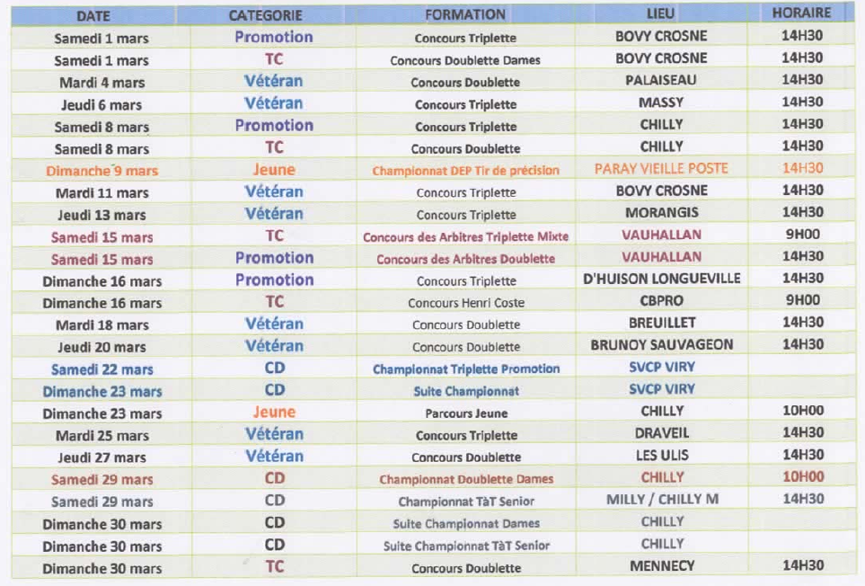 CONCOURS   DEPARTEMENTALE   MARS   2025