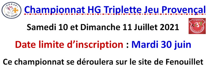 Chanpionnat HG TJP Fenouillet 10_11/07/21