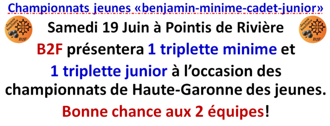 Championnat jeunes à Pointis de Rivière 15/06/2021