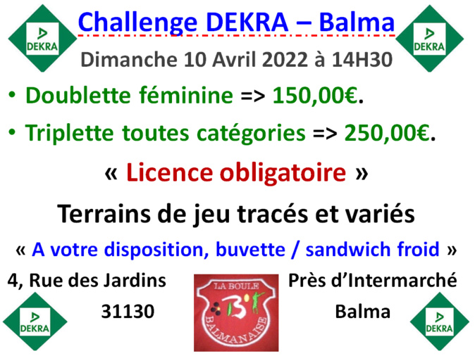 Challenge DEKRA Balma 10/04/22