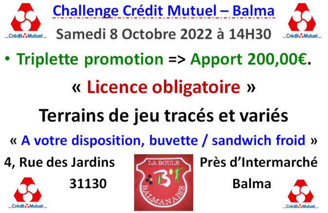 Challenge Crédit Mutuel 08/10/22
