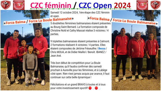 CZC Féminin + Open J1_12/10/2024