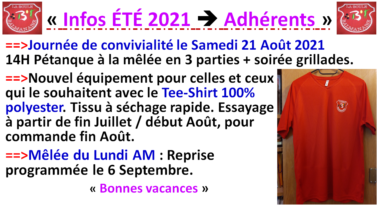 Infos ETE 2021