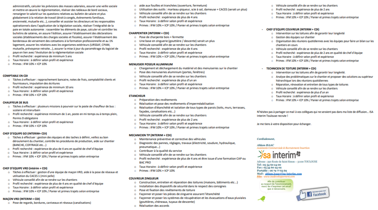 CD 31 Infos partenariat / emploi