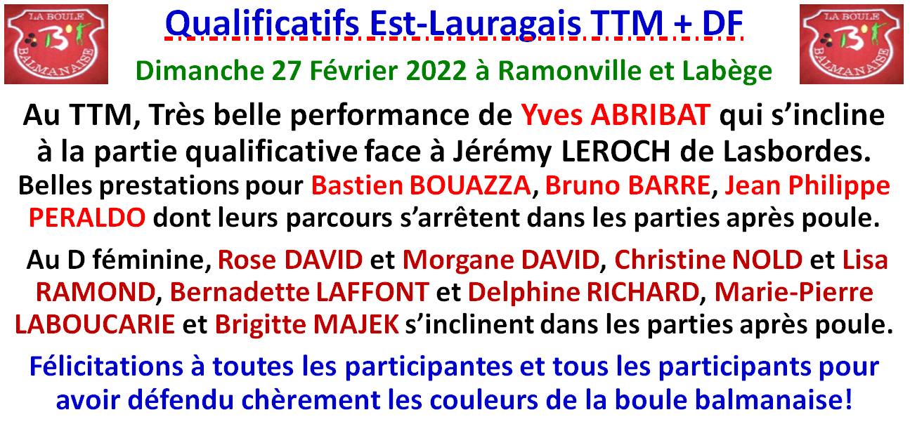 Qualificatifs TTM + DF 27/02/2022