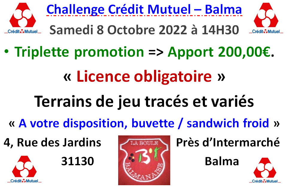 Challenge Crédit Mutuel 08/10/22