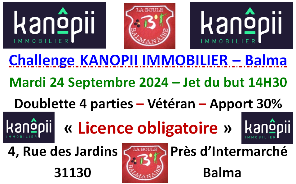 Challenge Kanopii Immobilier Balma 24/09/24