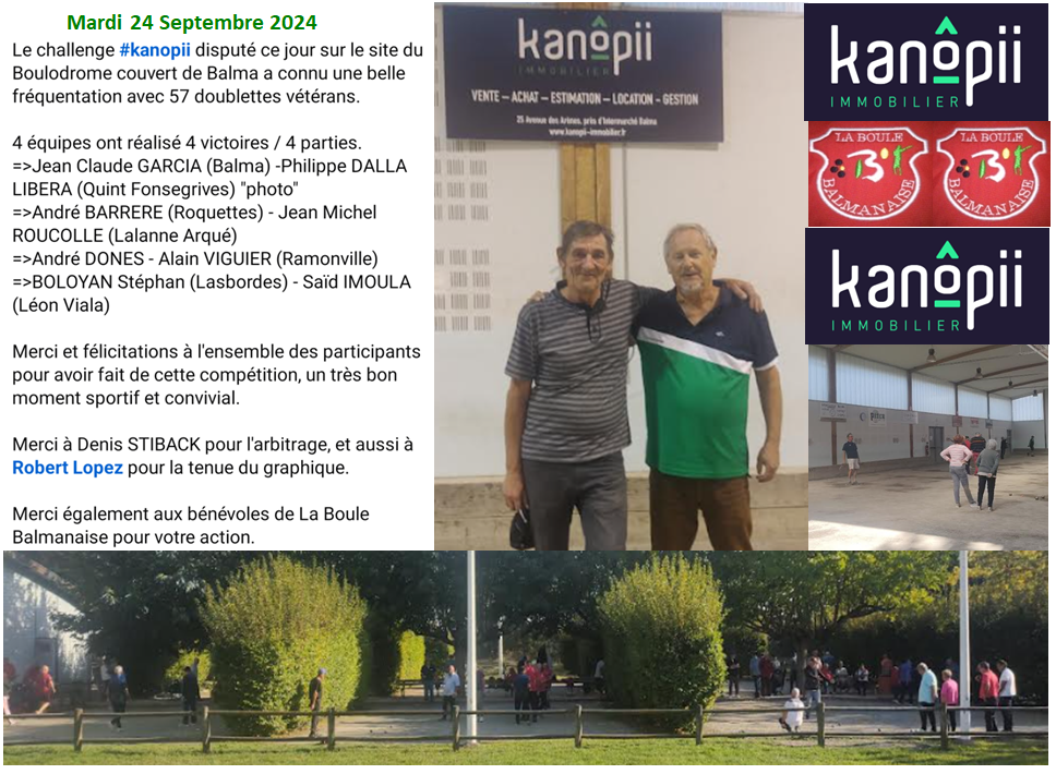 Challenge Kanopii Immobilier Balma 24/09/24