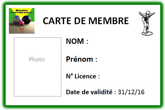 Cartes de membre