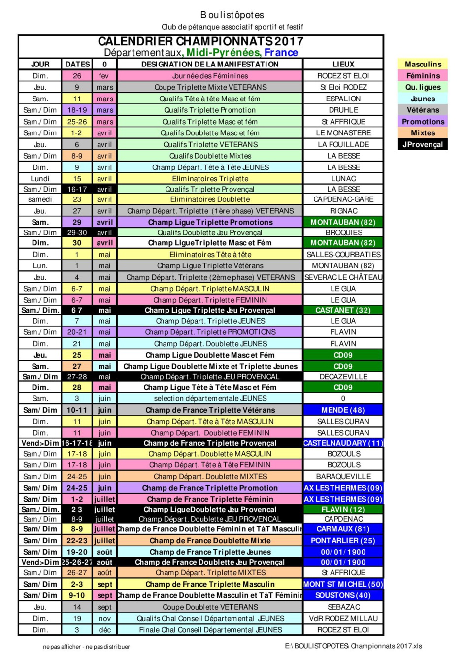 Championnats Individuels 2017