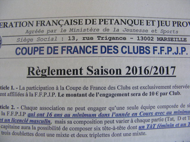 Coupe de France 2016 Infos et Tirages