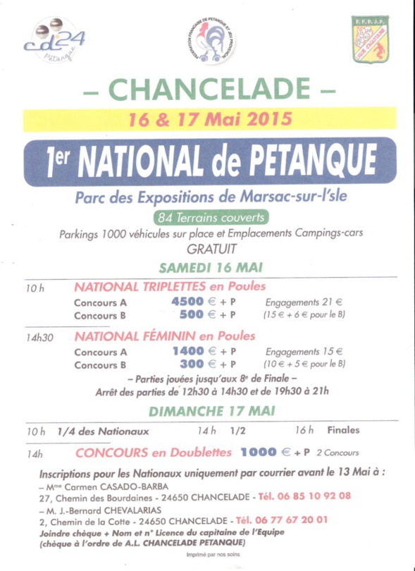 LE CLUB DE CHANCELADE PREPARE SON 1er NATIONAL