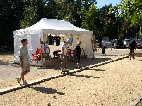 Démonstration devant le stand