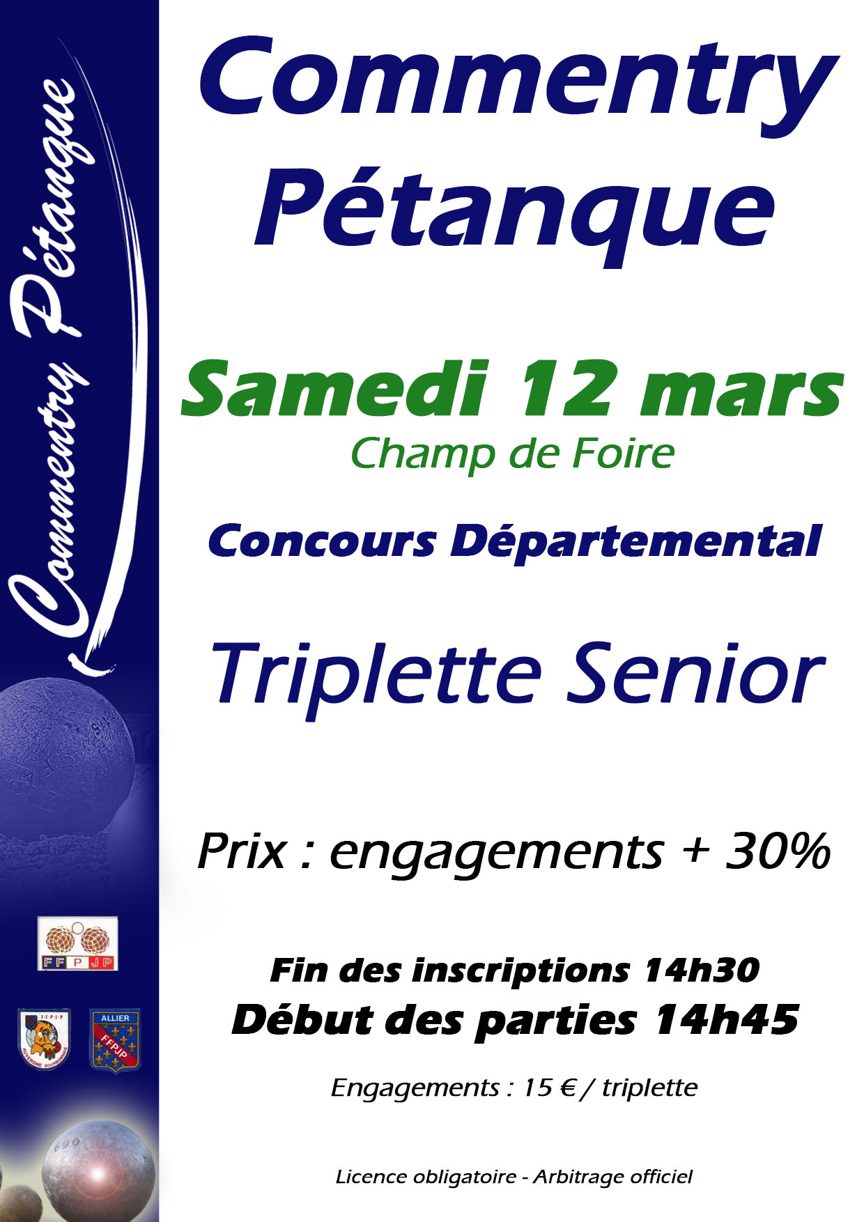 Concours triplette du 12 mars 2016