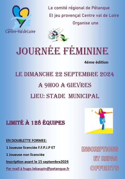 Résultats de la journée de la femme. Merci d'etre venue si nombereuses