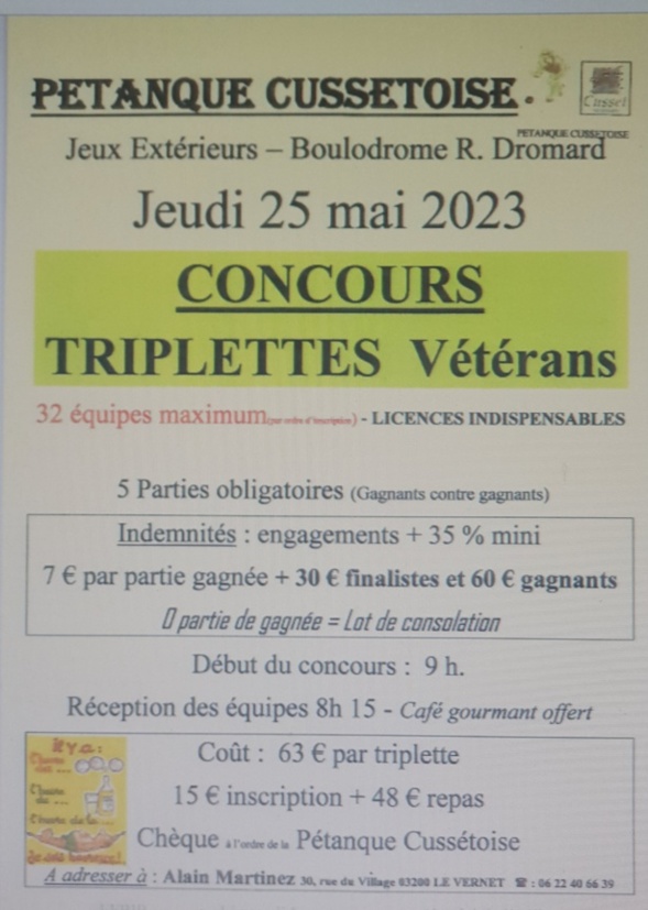 15/02 concours triplettes vétérans