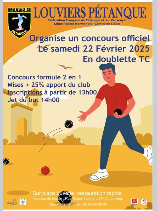 Concours le 22 fevrier à Louviers