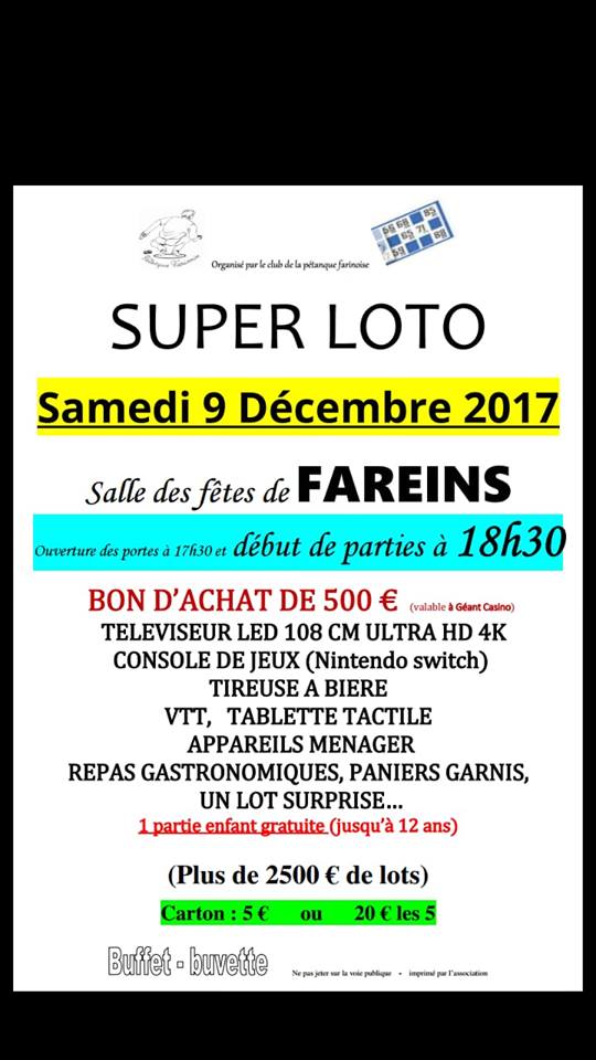 LOTO du club 2017.