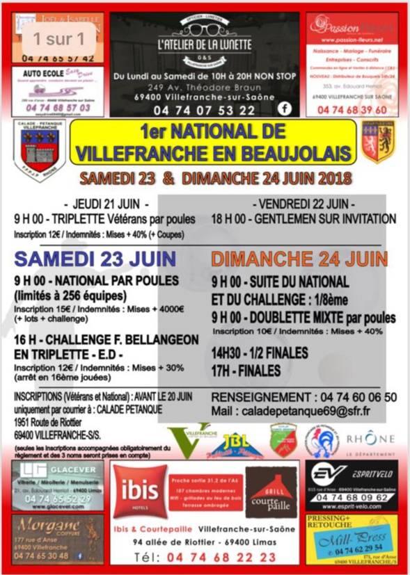 1er NATIONAL de VILLEFRANCHE SUR SAONE.