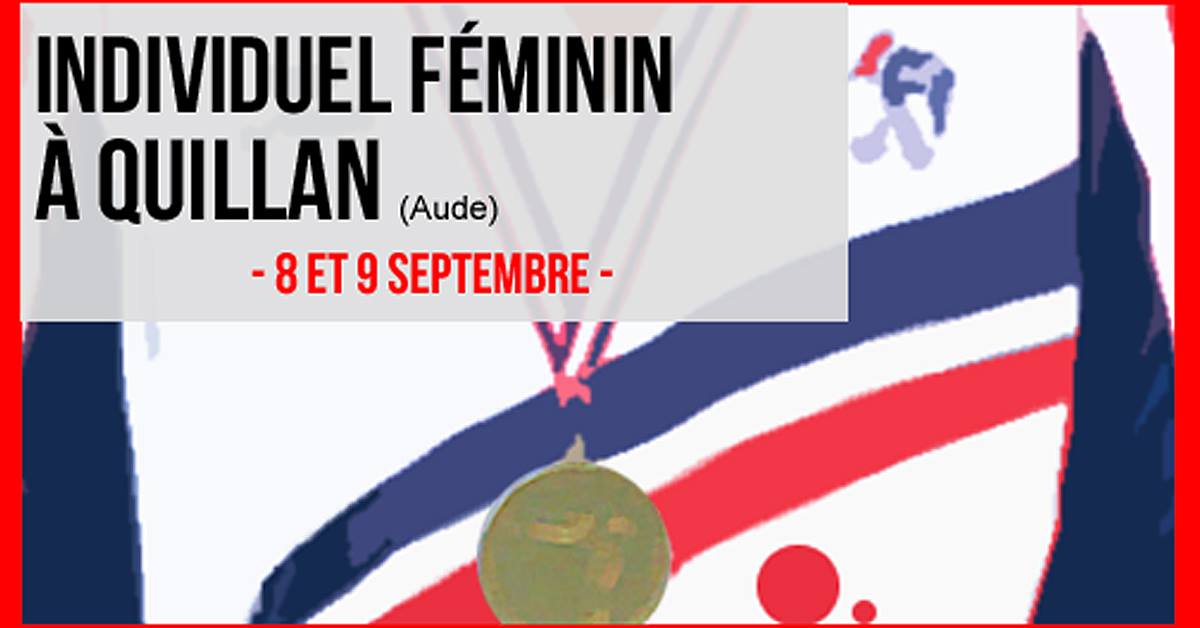 Championnat de France doublette masculin et individuel féminin.