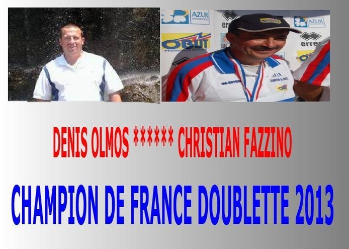 CHAMPION DE FRANCE DOUBLETTE 2013