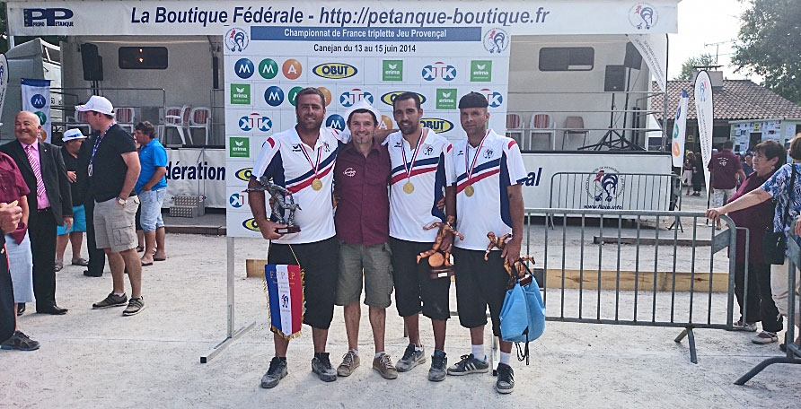 Les Champions de France Triplettes Jeu Provençal 2014