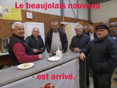 Le beaujolais nouveau est arrivé. Le beaujolais nouveau est arrivé.