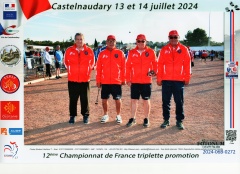 2024 - champion triplette promotion - Castelnaudary