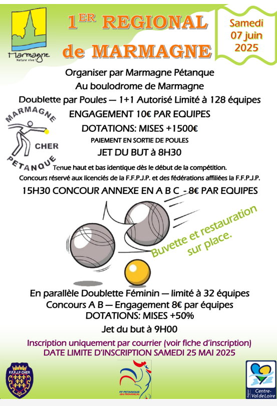 1er régional de marmagne