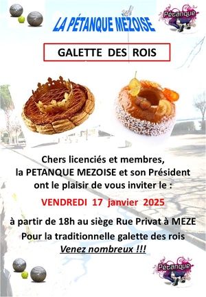 GALETTE DES ROIS DE LA PM 2025 - CONVOCATION