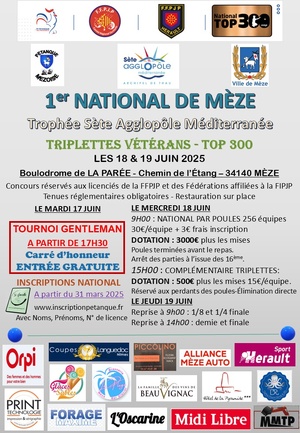 NATIONAL DE MEZE 2025 - Trophée Sète Agglopôle Méditerranée