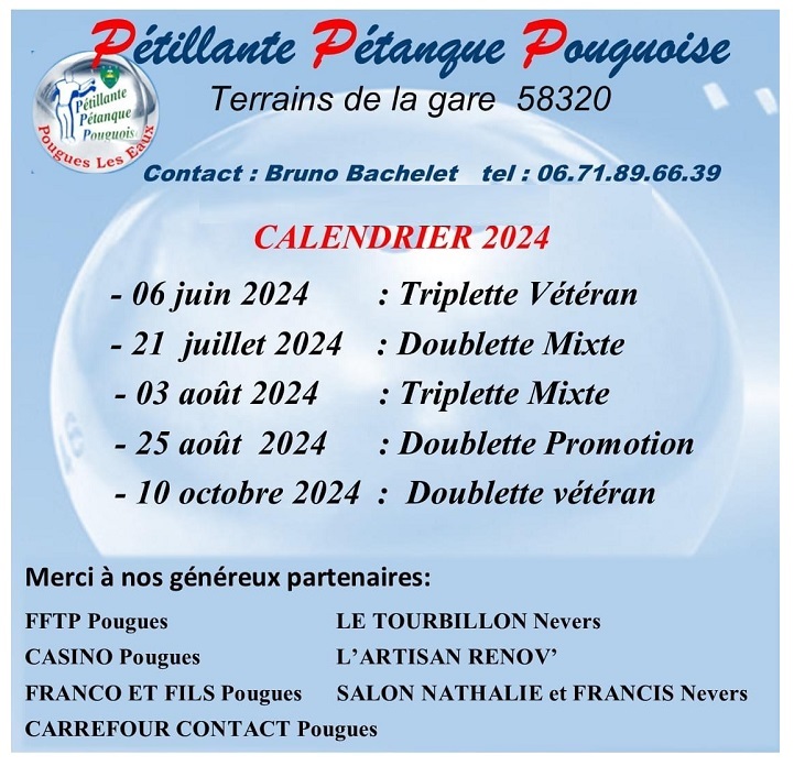 Calendrier Pétillante Pouguoise 2023