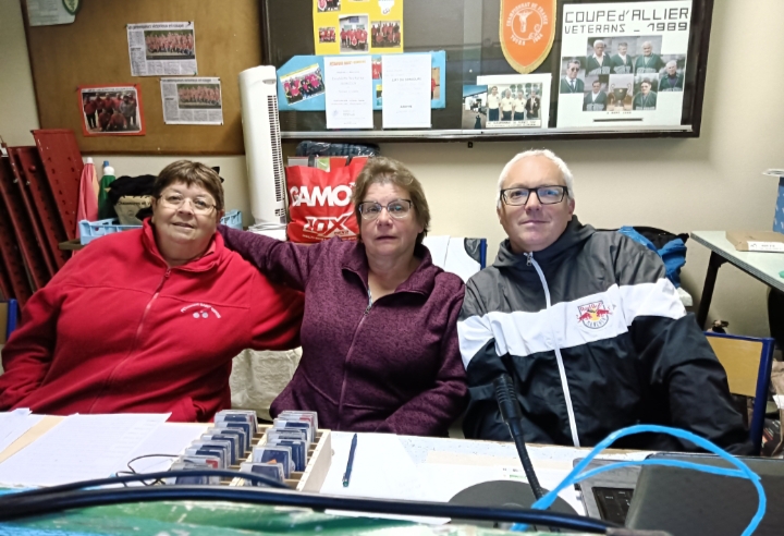 La table de marque avec Papaye, Marie Ange et Alain.