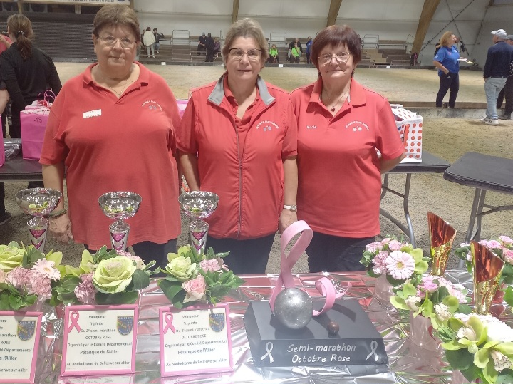 NICOLE, PAPAYE ET MARIE ANGE ONT BIEN REPRÉSENTÉ LE CLUB AU SEMI MARATHON "OCTOBRE ROSE"