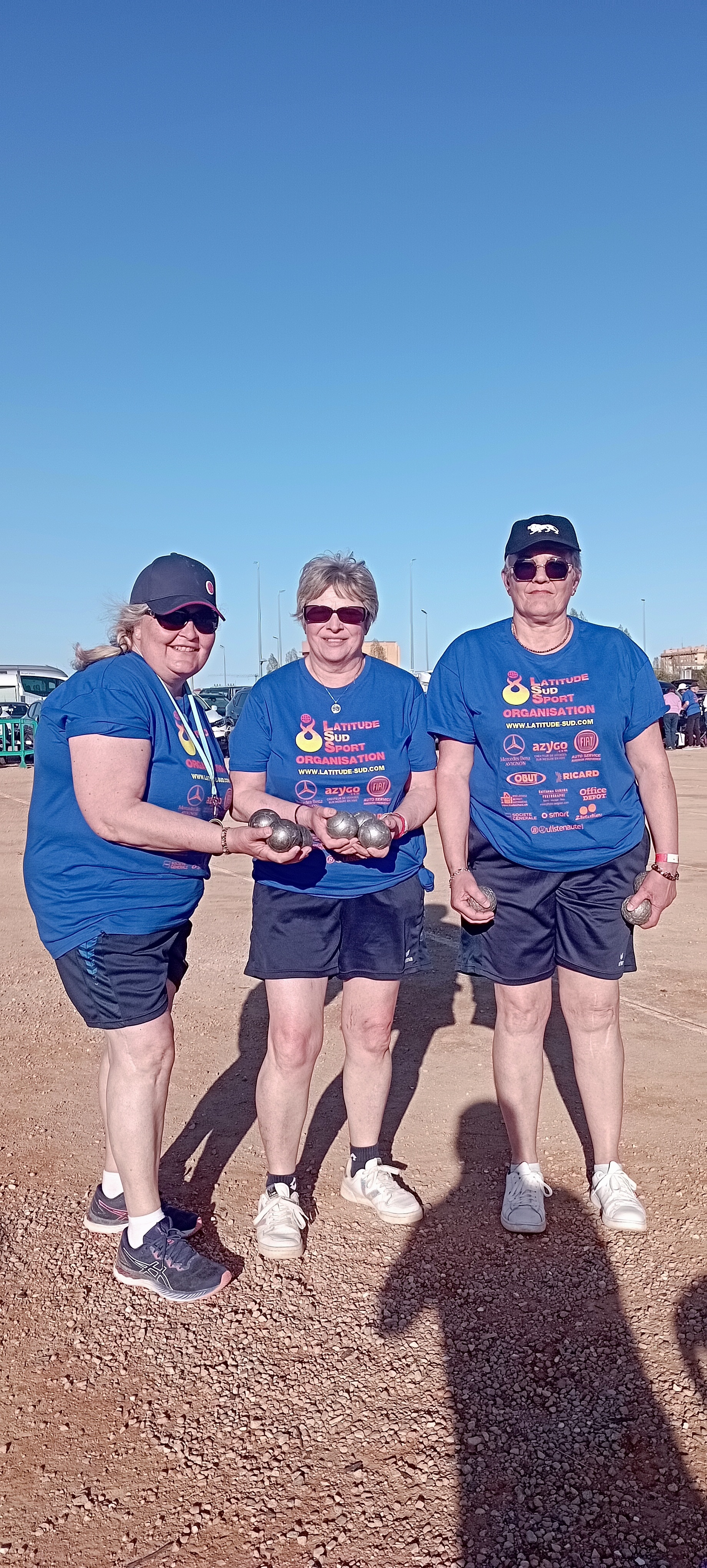 Notre triplette féminine - perdu en 1/8ème de finale de leur tournoi , bravo à elles !!!