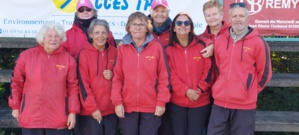 L'équipe SVCP 1: Martine, Florence, Anita, Isabelle, Christiane, Luisa, Annick et Richard (coach)