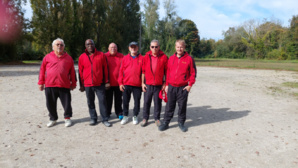 L'équipe SVCP : Robert, Privat, Didier, Yves, Bruno (joueur et coach) et Marc