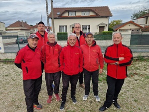 L'équipe SVCP 1 : Alfredo, Sébastien, Richard, Gilles, Didier (joueur et coach), Aziz et Roland