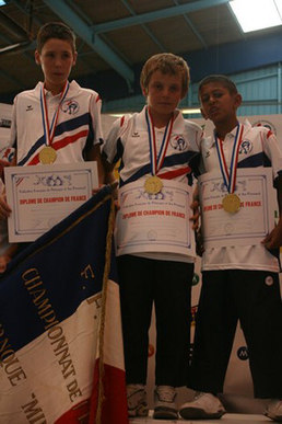 champion de France minimes François Gomez Alexandre Augier Vincent Azevedo (06)