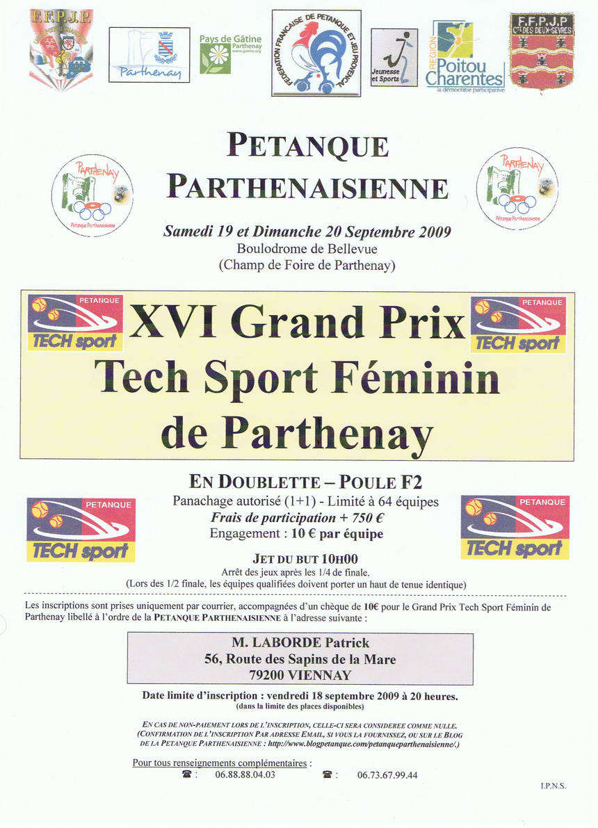 XVI Grand Prix TECH SPORT FEMININ  2009
