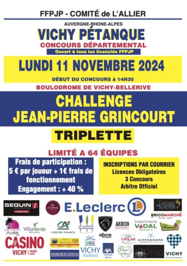 CONCOURS  DU 11 NOVEMBRE  -  CHALLENGE JEAN PIERRE GRINCOURT